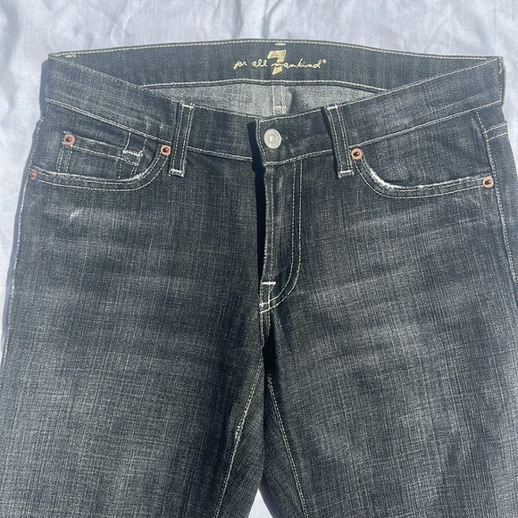 Seven for all mankind Bootcut QC black denim cut#711575 Size 27 - Picture 4 of 15